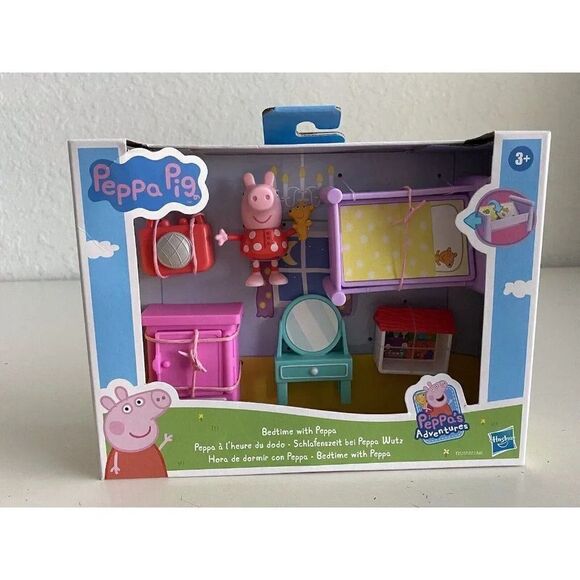 Peppa Pig BEDTIME WITH PEPPA Bedroom Play Set New In Box - Picture 1 of 11